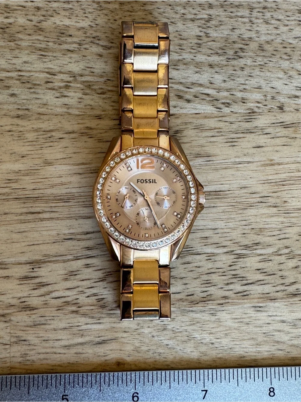 Fossil Women’s Rose Gold Chronograph Bracelet Watch